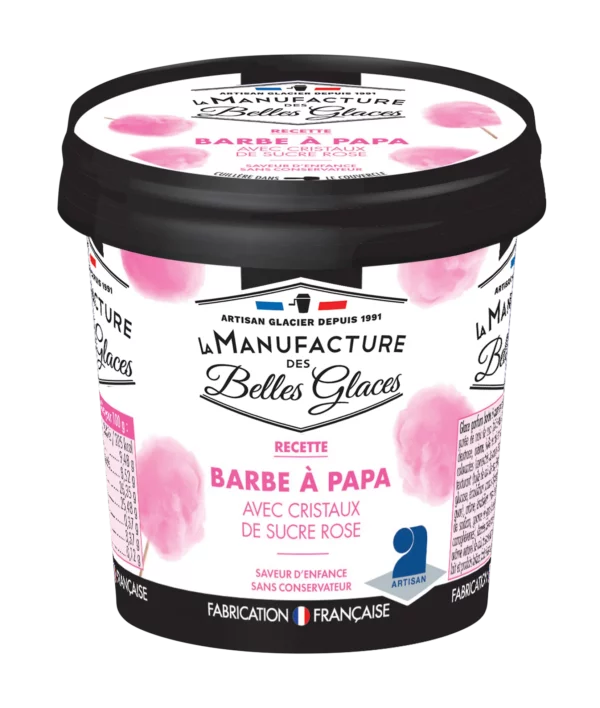 BARBE À PAPA AVEC CRISTAUX DE SUCRE ROSE